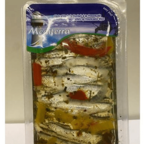 Filets d anchois Marinés a la Provençale 125gr