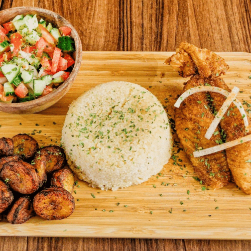 Bowl attiéké poisson (Côte d'Ivoire)