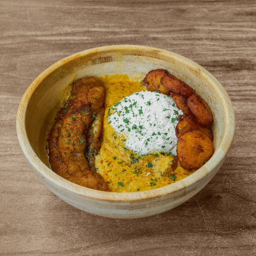 Bowl coco curry poisson