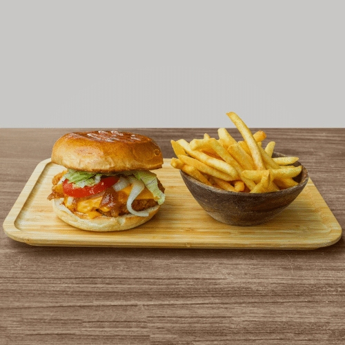 Menu burger poulet mayo (frites/boisson)
