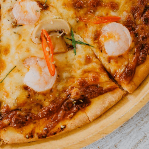Pizza scampi large