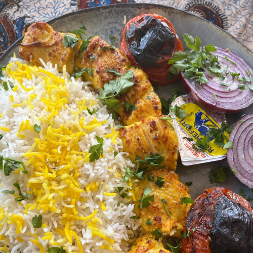 gegrilde kip filet met rijst