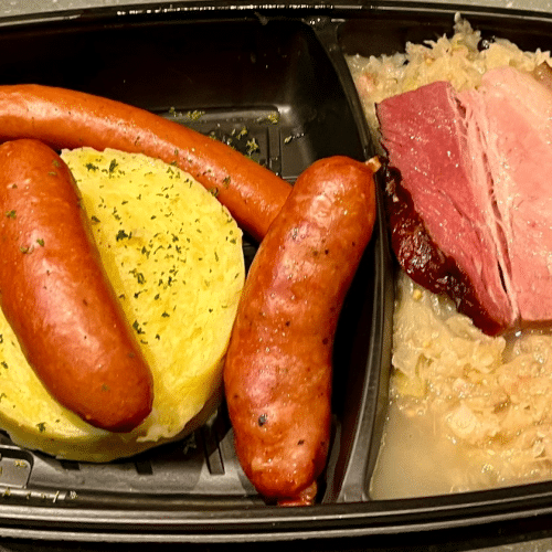 Choucroute 5 viandes avec purée