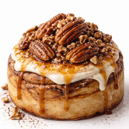 Cinnamon roll met pekan en caramel