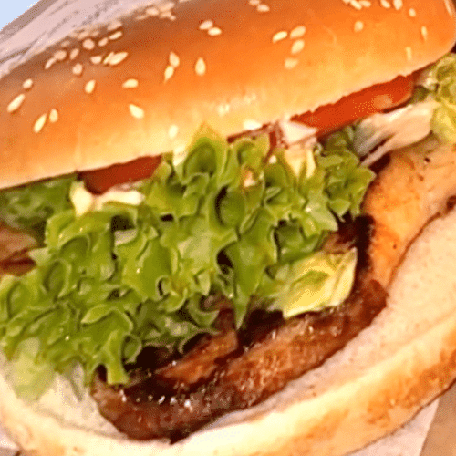 Grilled chicken burger menu