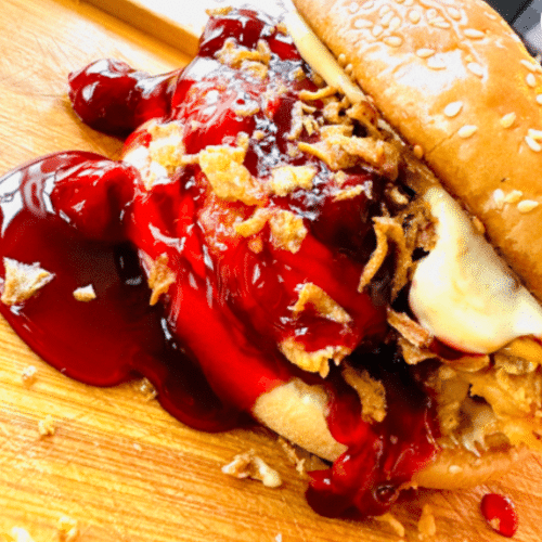 New in town. Cherry Beefburger menu