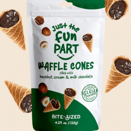 Waffle Cones Hazelnut cream & Milk chocolate