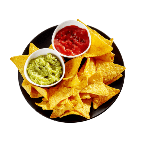 Nachos met Salsa en Guacamole Dipsaus