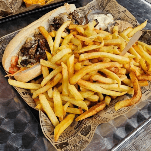 Mitraillette philly cheesesteak