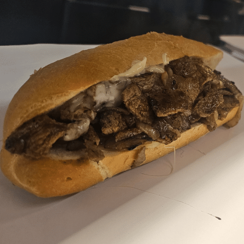 Pain philly cheesesteak