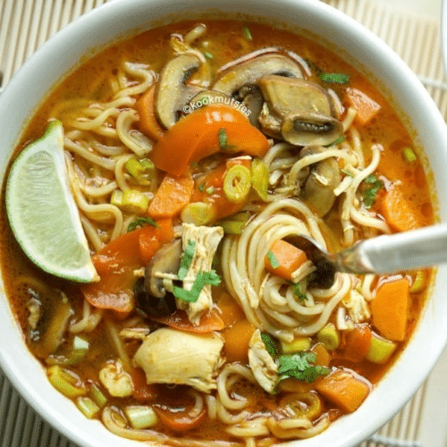 Tom yum kung noedels soep