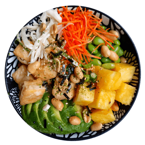 Poké tofu frit