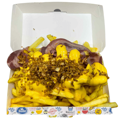 Friet cheddar met bacon X X L