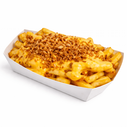 Friet Cheddar met Gefrituurde Ajuin XXL