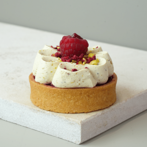 Tarte pistache framboise