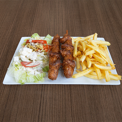 Assiettes brochette dinde