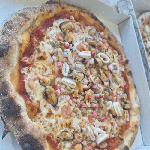 Pizza fruits de mer