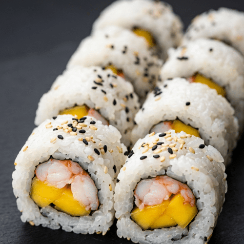 California roll mango crevettes