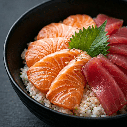 Chirashi saumon et thon