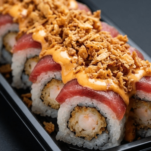 Rainbow dragon roll