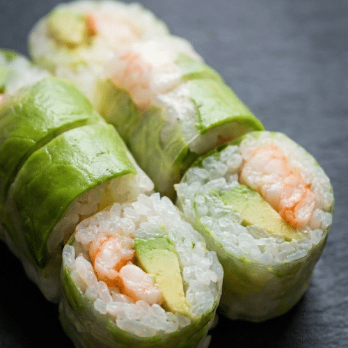 Spring roll crevette avocat