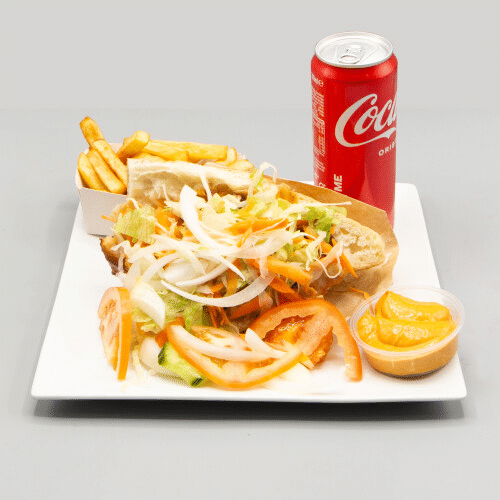 Menu pita poulet