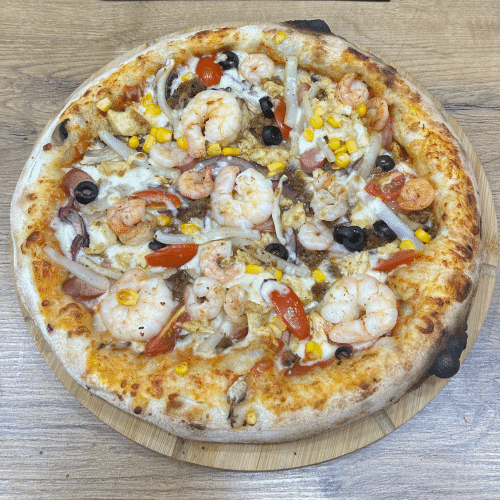 Pizza fruits de mer