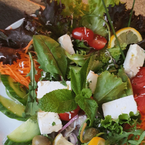 Griekse salade met fetakaas