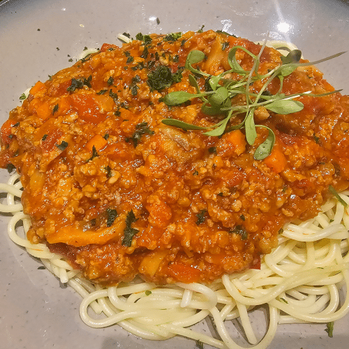 Huisgemaakte spaghetti bolognaise