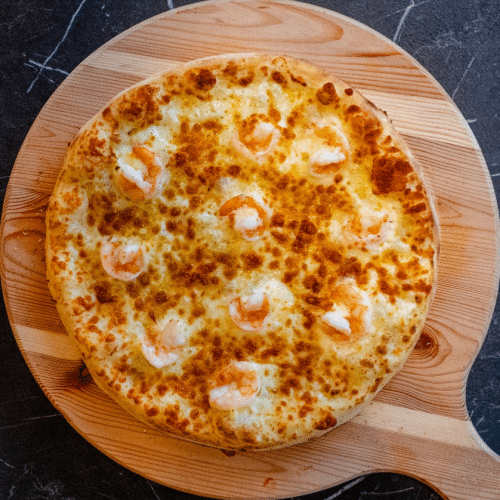 Pizza scampis crème (S)