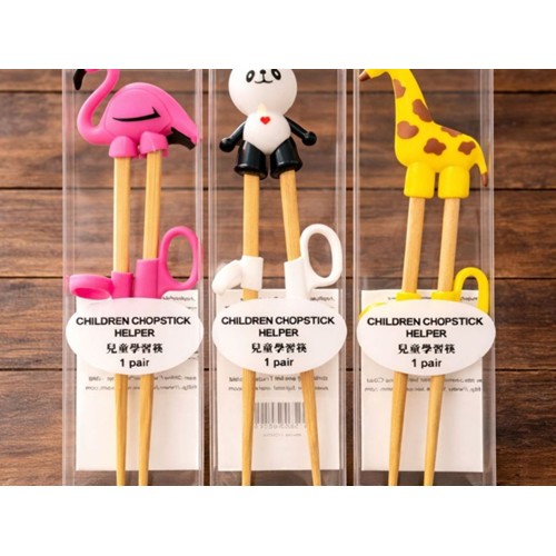 Eetstokjeshulp met bamboe eetstokjes.