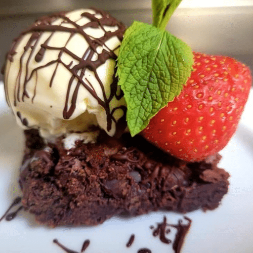 Vegan brownie (1 stuk)