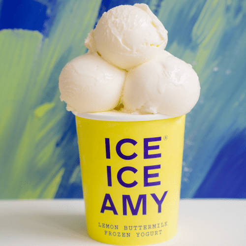 Lemon buttermilk frozen yoghurt