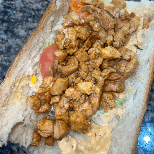 Pain français blanc de poulet
