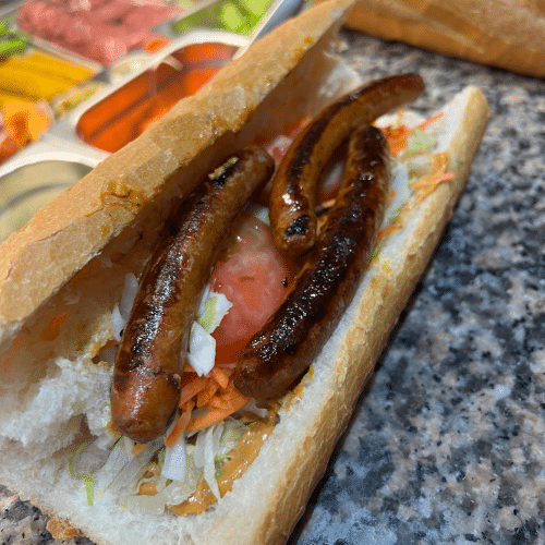 Pain français merguez