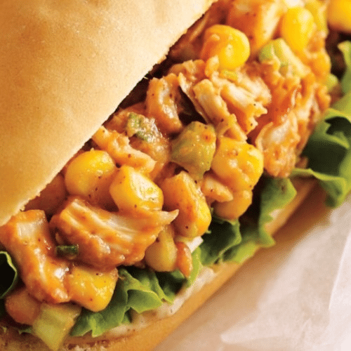 Sandwich poulet mariné