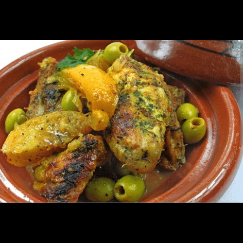 Tajine poulet olives citron