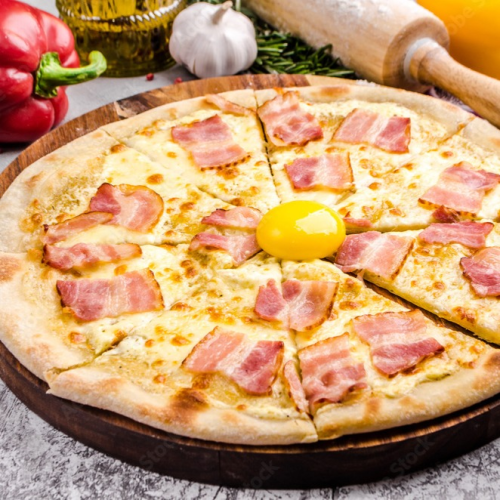 Pizza carbonara