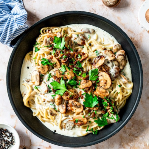 Tagliatelle met champignons