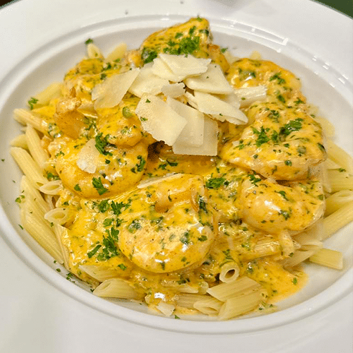 Mini pennes au scampis king size