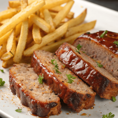 Pain de viande frites