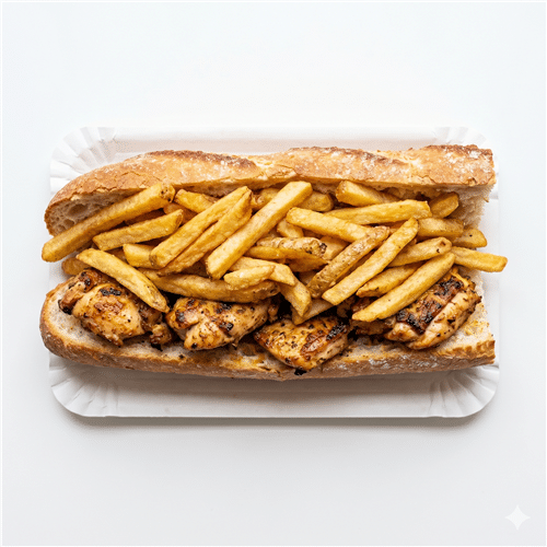 Mitraillette poulet mariné