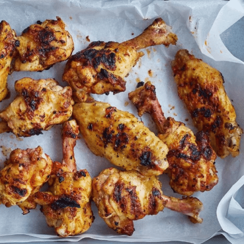 Grillade brochettes d'ailes de poulet