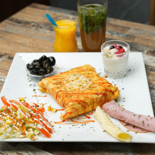 Croque fromage et dinde