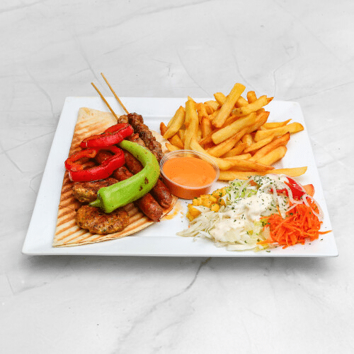 Assiette grillage mixte