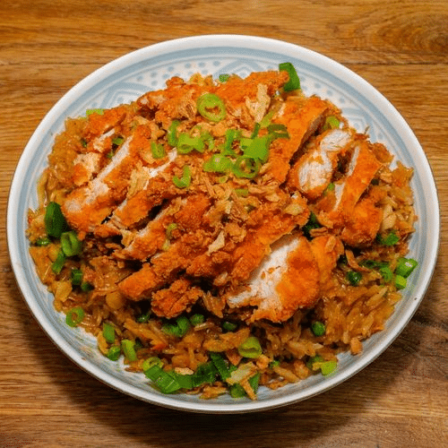 Riz sauté poulet croquant