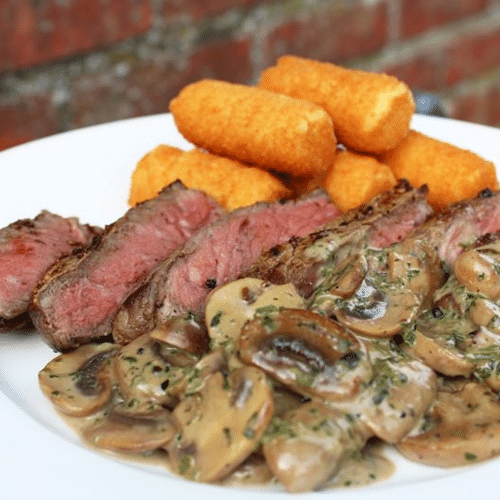 Steak champignons