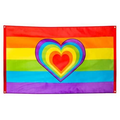 vlag Regenboog hart