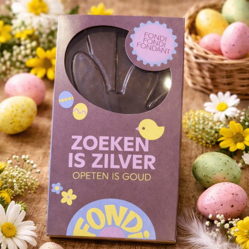 Fondi Chocolade Zoeken is Zilver (Fondant Chocolade) 80 g