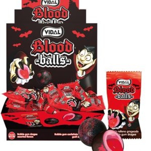 Vidal Blood Ball Strawberry Gum 5g (10st)